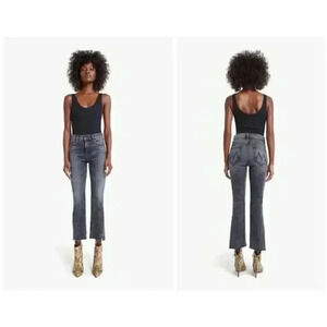 Mother The Insider Crop Step Fray Jeans in Train Stop Size 24 NWOT